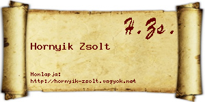 Hornyik Zsolt névjegykártya